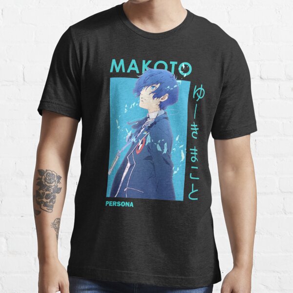 Makoto Yuki Minato Blue Haired Persona 3 Protagonist Essential T-Shirt