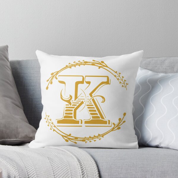 Artikelvorschau, Elegant gerahmter Blumenmonogrammbuchstabe "K" entworfen und verkauft von For The Kids  Company.