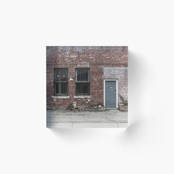Run Down Building Acrylic Block