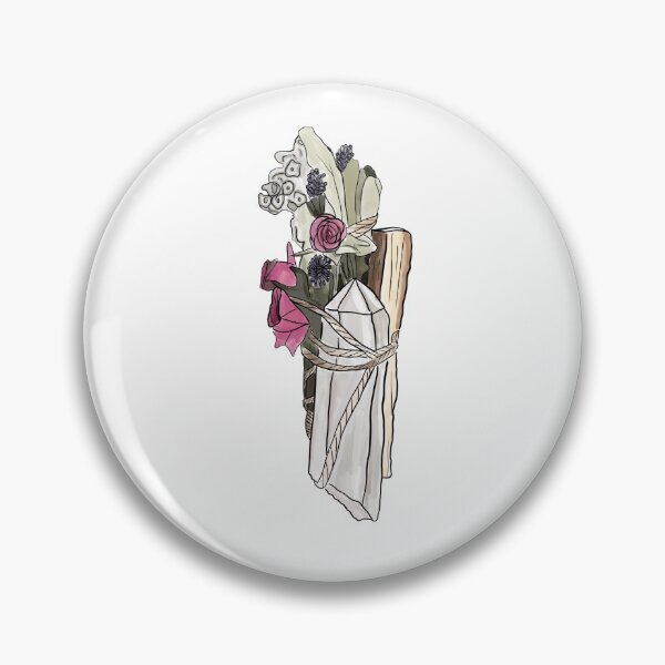 Item preview, Cleansing crystal and sage bundle in color designed and sold by trinnyjane.