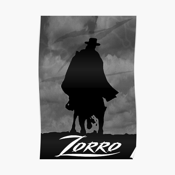 Zorro silhouette Poster
