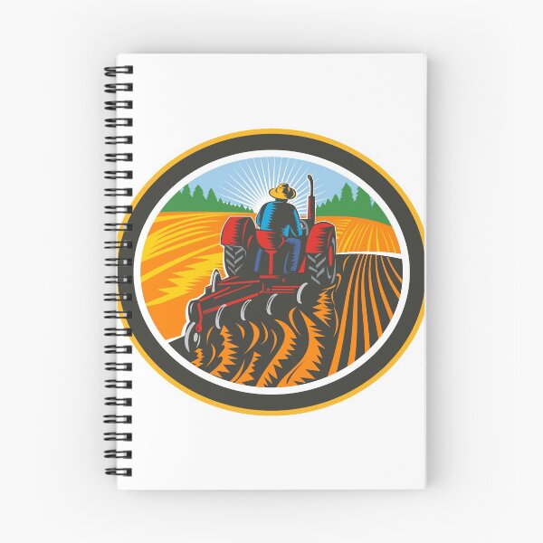 Item preview, Farmer Driving Tractor Plowing Field Circle Retro designed and sold by patrimonio.