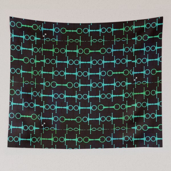 Item preview, Horsebit Print Blue Black Background designed and sold by AZGuzmans.