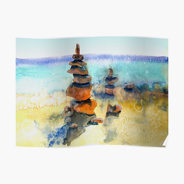 Sublime Coastal Cairn Poster