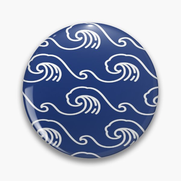 Item preview, Ocean Sashiko Seamless Indigo Dye Pattern designed and sold by dreamiedesire.