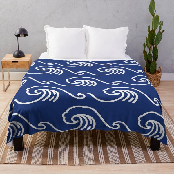 Item preview, Ocean Sashiko Seamless Indigo Dye Pattern designed and sold by dreamiedesire.