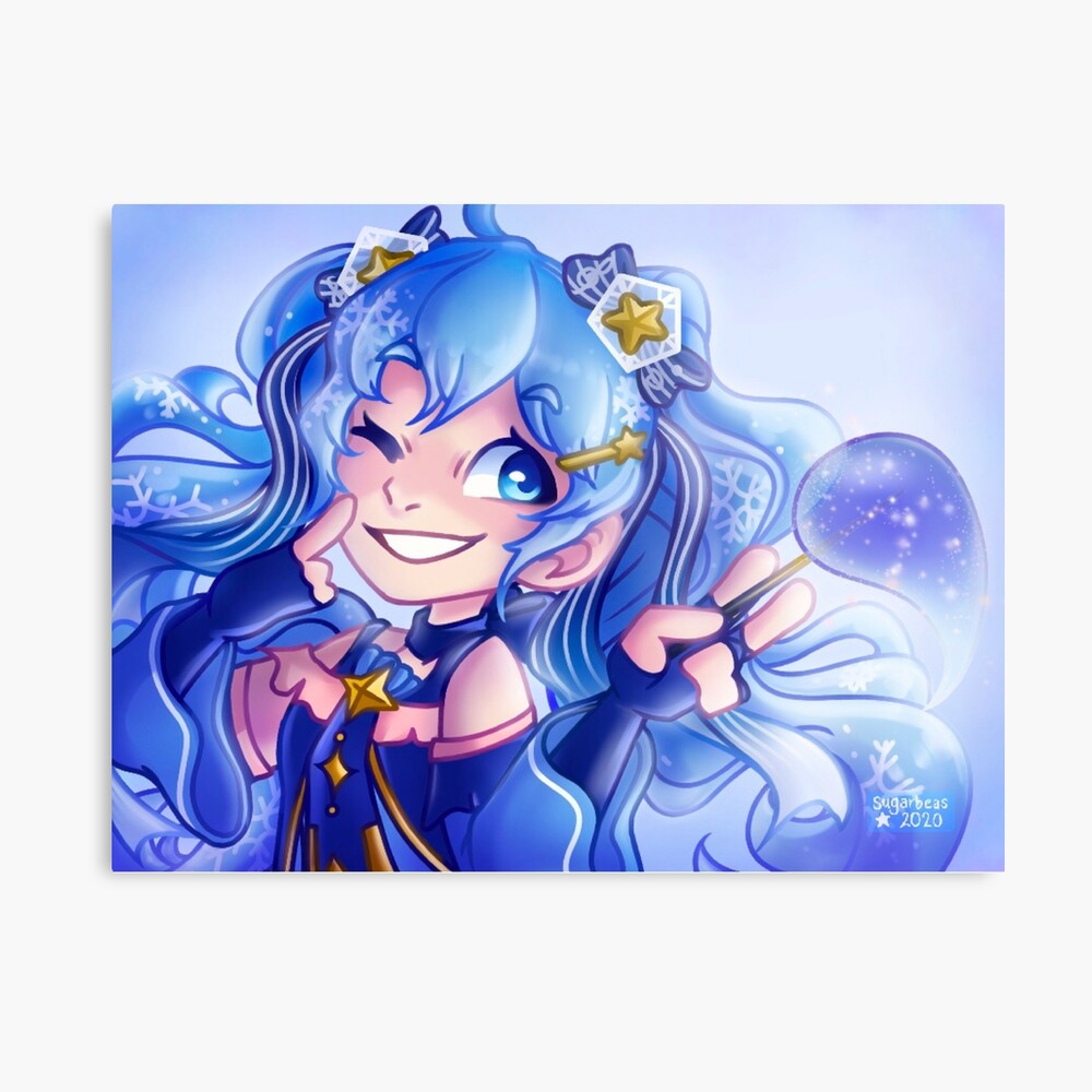 Snow Miku Canvas Print By Sugarbeas Redbubble