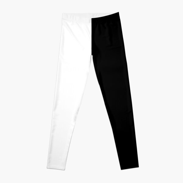 Half Black Half White Leggings Leggings