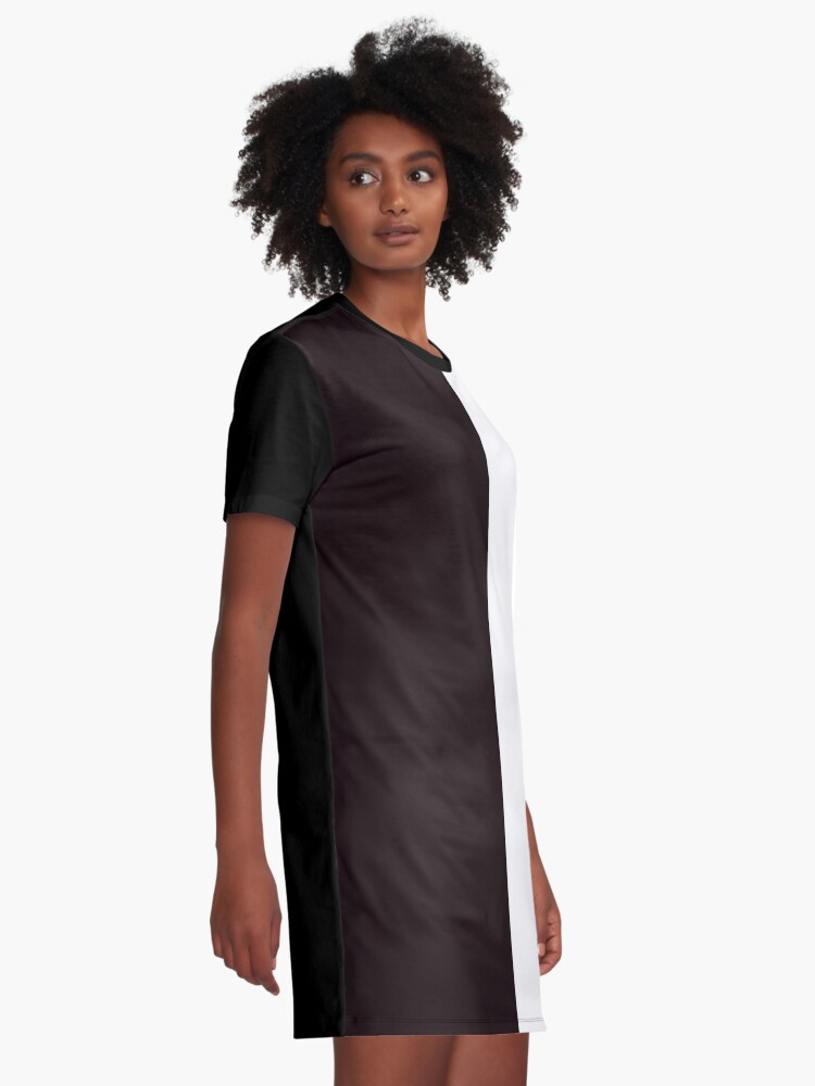 Half Black Half White Mini Skirt Graphic T Shirt Dress By Stickersandtees Redbubble