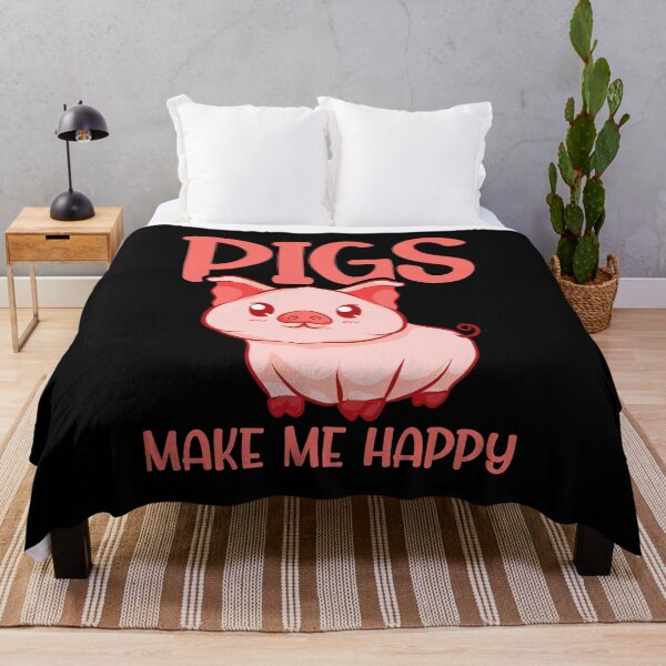 Item preview, Adorable Pigs Make Me Happy Cute Piglet Pig Girl designed and sold by perfectpresents.
