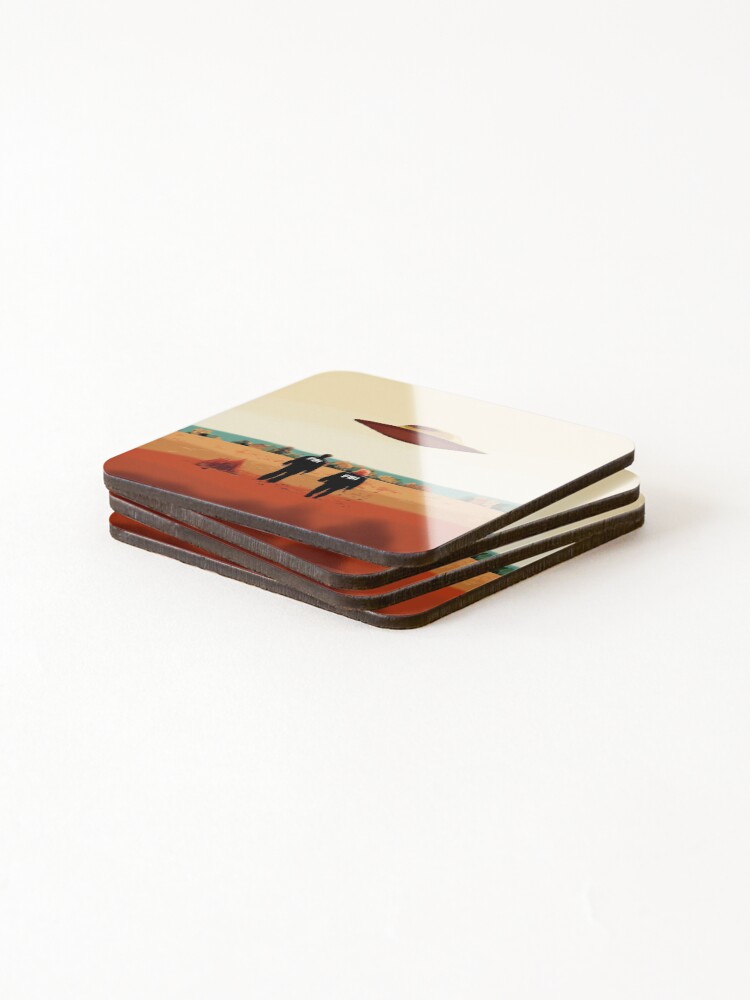 Alternate view of The X Files I want to believe FBI poster Coasters (Set of 4)
