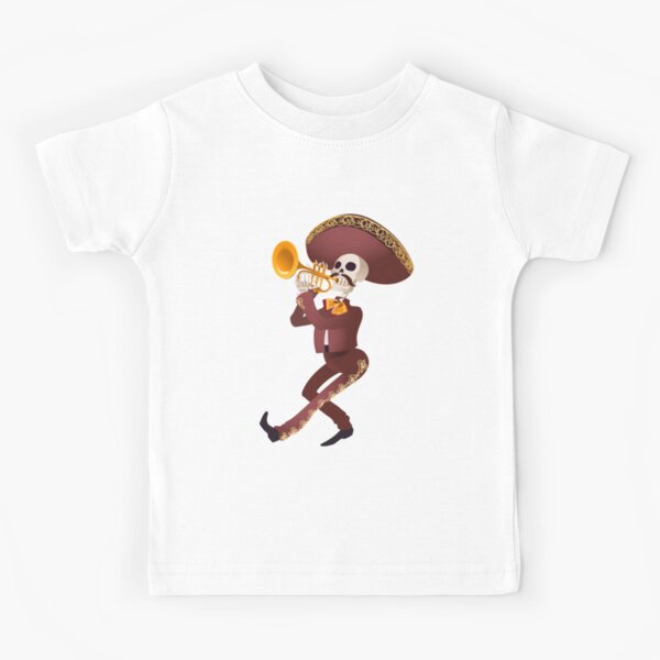 Skeleton Trumpet Player Design Kids T-Shirt