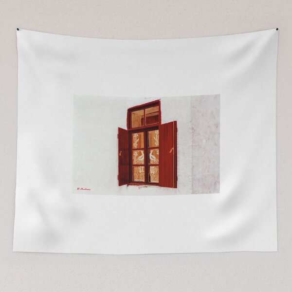 Item preview, Window with Peacocks designed and sold by cretanektar.