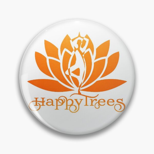 Item preview, Yoga Orange Ombre Happy Trees Pose and Lotus Art designed and sold by Fashionmonger.