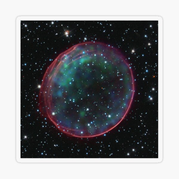 Supernova remnants such as this are the source of many cosmic rays. Transparent Sticker