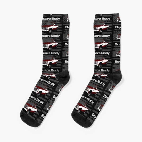 1987 Chevy K10 Silverado Square Body Vintage Pickup Truck Socks