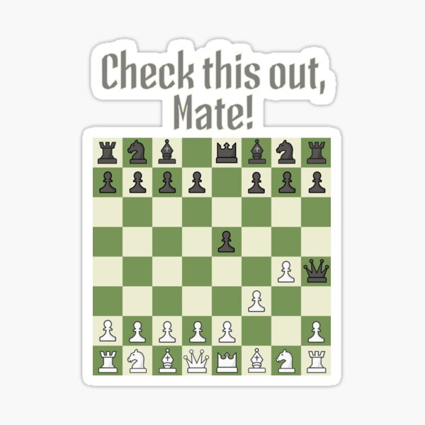 Chess Check this out, Mate (green) Sticker