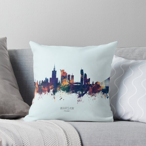 Aperçu de l'œuvre Warsaw Poland Skyline créée et vendue par ArtPrints.