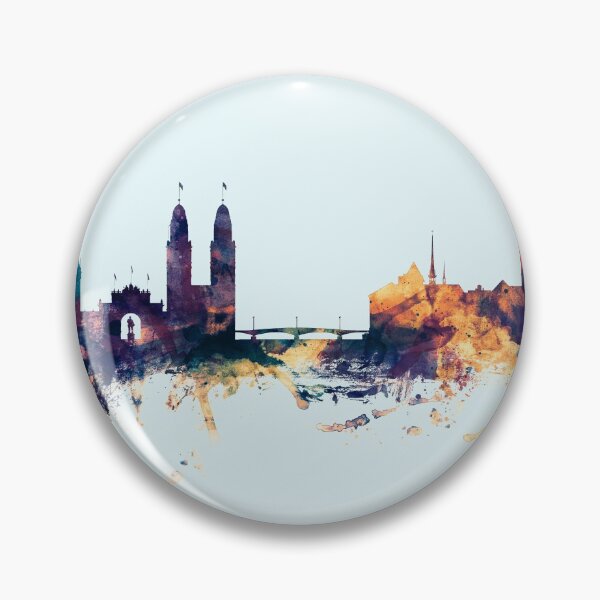 Item preview, Zurich Switzerland Skyline designed and sold by ArtPrints.