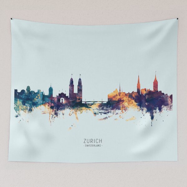 Item preview, Zurich Switzerland Skyline designed and sold by ArtPrints.