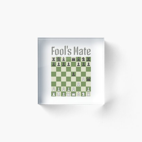 Chess Fool's Mate (green) Acrylic Block