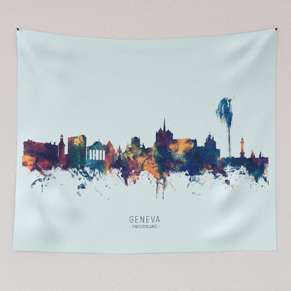 Item preview, Geneva Switzerland Skyline designed and sold by ArtPrints.