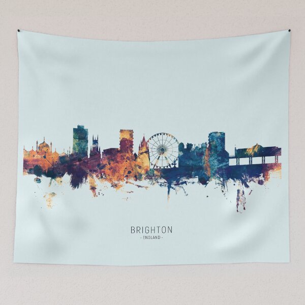 Artikelvorschau, Brighton England Skyline entworfen und verkauft von ArtPrints.