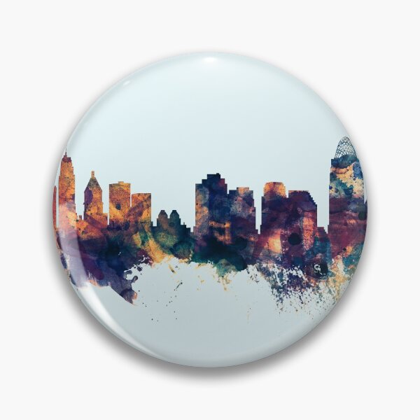 Aperçu de l'œuvre Cincinnati Ohio Skyline créée et vendue par ArtPrints.