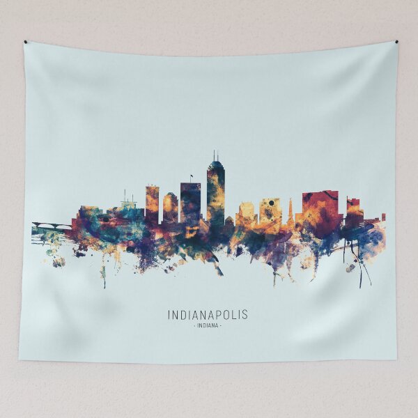 Artikelvorschau, Indianapolis Indiana Skyline entworfen und verkauft von ArtPrints.