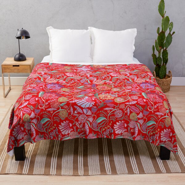 Item preview, Floral Garden Doodle - Red Colorful Palette designed and sold by Sketchbook Designs.