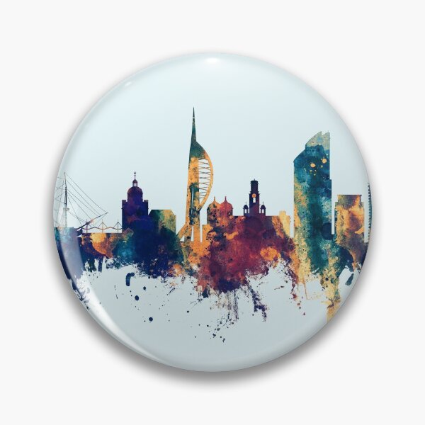 Item preview, Portsmouth England Skyline designed and sold by ArtPrints.