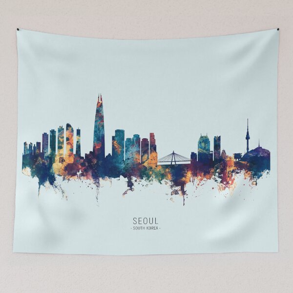 Item preview, Seoul Skyline South Korea designed and sold by ArtPrints.