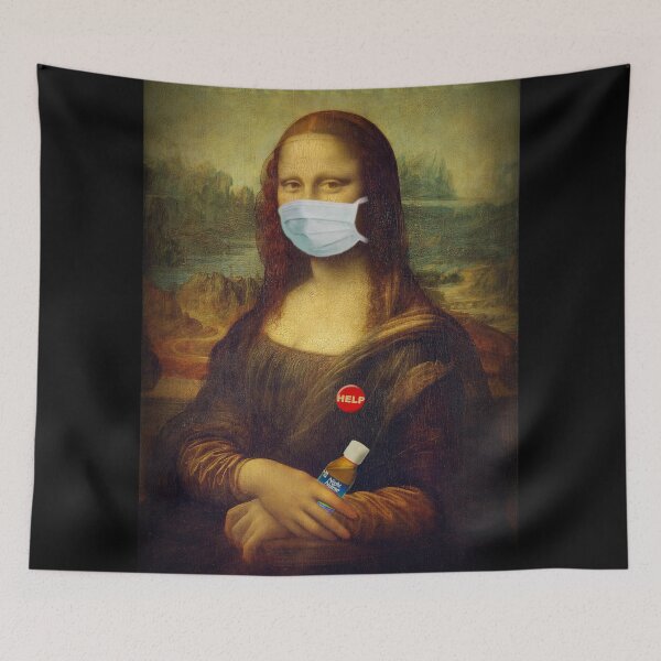 Item preview, Mona Lisa Masked against Coronavirus Pandemic designed and sold by KALEIDOSCOPE UK.