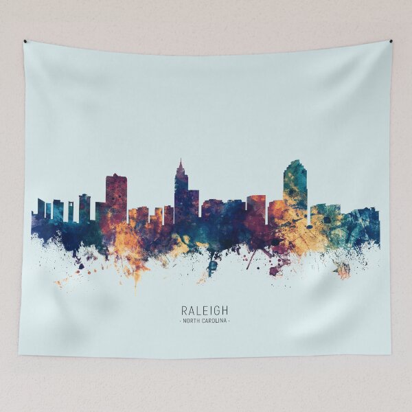 Item preview, Raleigh North Carolina Skyline designed and sold by ArtPrints.