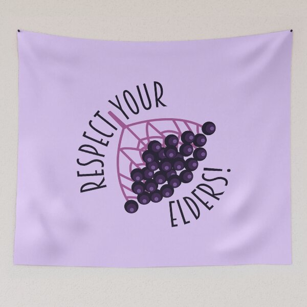 Item preview, Respect Your Elders Funny Elderberry Food Pun designed and sold by HotHibiscus.