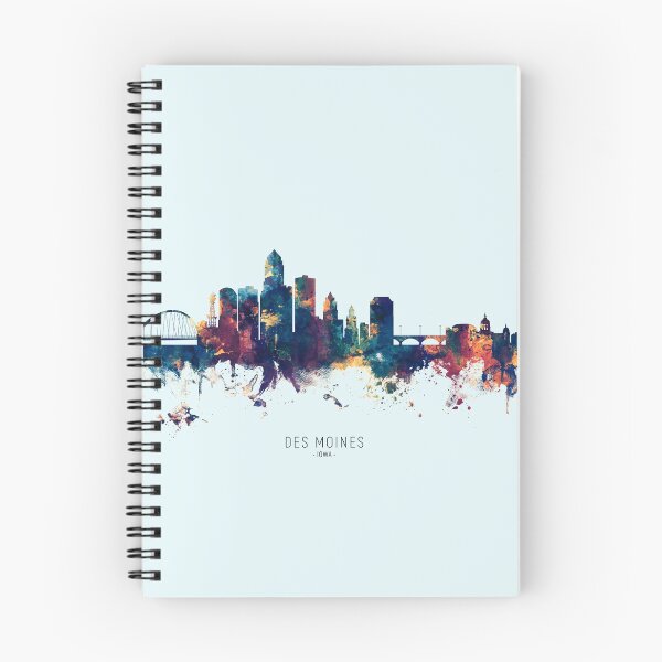 Artikelvorschau, Des Moines Iowa Skyline entworfen und verkauft von ArtPrints.