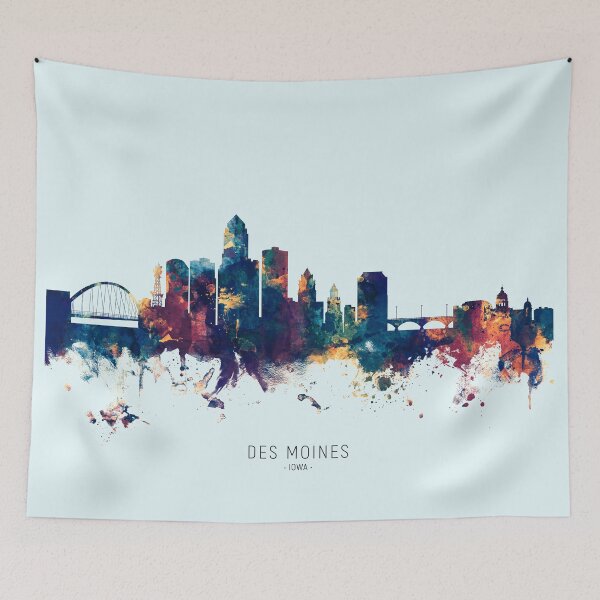 Item preview, Des Moines Iowa Skyline designed and sold by ArtPrints.