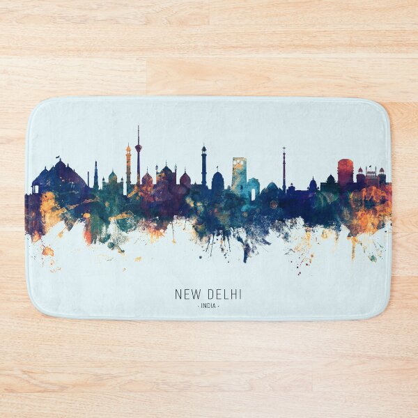 Item preview, New Delhi India Skyline designed and sold by ArtPrints.