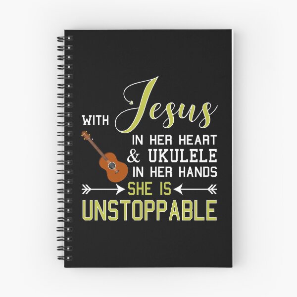 Item preview, WITH JESUS IN HER HEART & UKULELE HANDS SHE IS Unstoppable design designed and sold by nikkidawn74.
