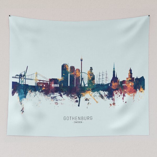 Item preview, Gothenburg Sweden Skyline designed and sold by ArtPrints.