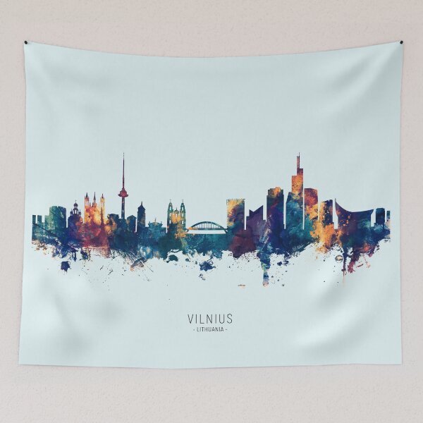 Item preview, Vilnius Lithuania Skyline designed and sold by ArtPrints.