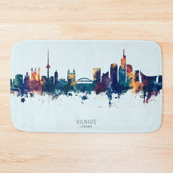 Item preview, Vilnius Lithuania Skyline designed and sold by ArtPrints.