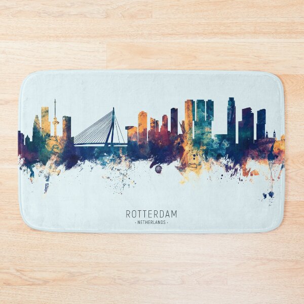 Item preview, Rotterdam The Netherlands Skyline designed and sold by ArtPrints.