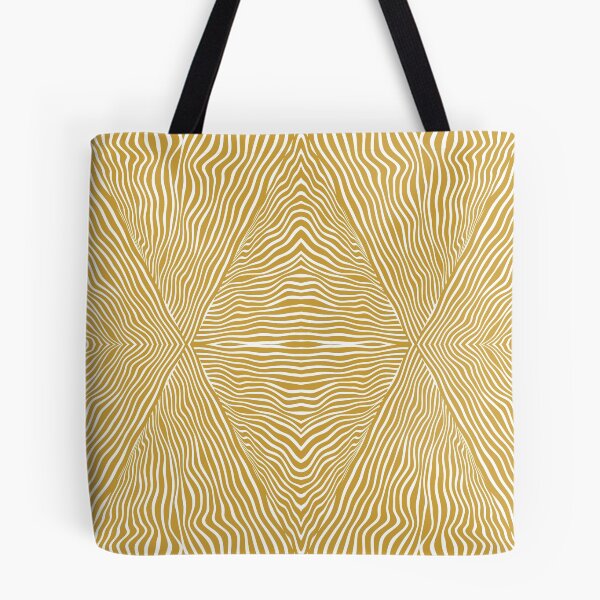 Item preview, Boho, African, Mud Cloth, Striped Pattern, Yellow, White designed and sold by meggydesigns.