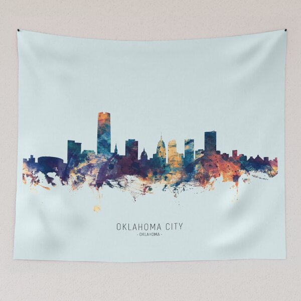 Aperçu de l'œuvre Oklahoma City Skyline créée et vendue par ArtPrints.