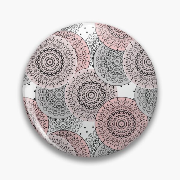 Item preview, retro pattern blue and pink  elegant mandal designed and sold by fuzzyfox.