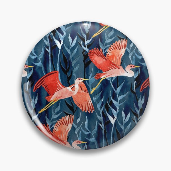 Item preview, Birds and Reeds in Red and Blue designed and sold by micklyn.