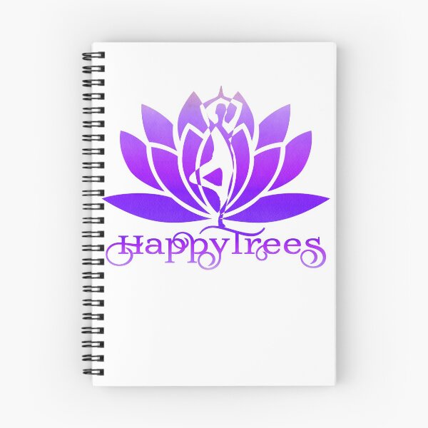 Item preview, Purple Happy Trees Watercolor Yoga Pose and Violet Lavender Lotus Art designed and sold by Fashionmonger.