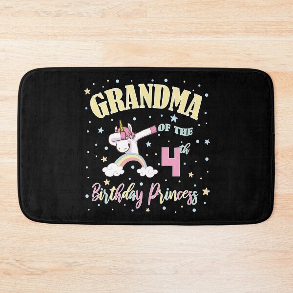 Item preview, Grandma Of The 4th Birthday Princess Unicorn 4 Years Old print designed and sold by Grabitees.