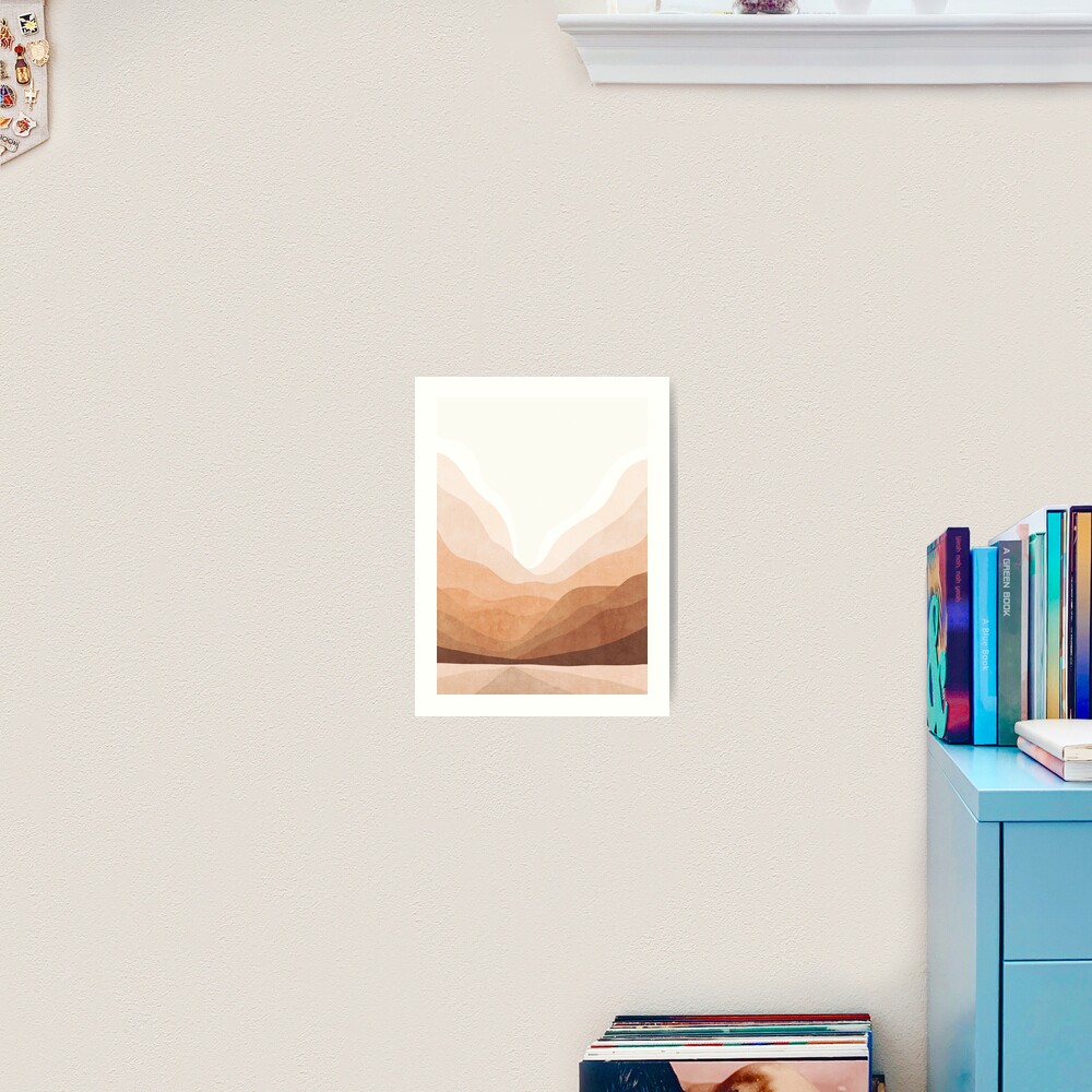 Warm mountain landscape Art Print